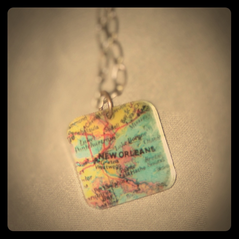 New Orleans Map Necklace